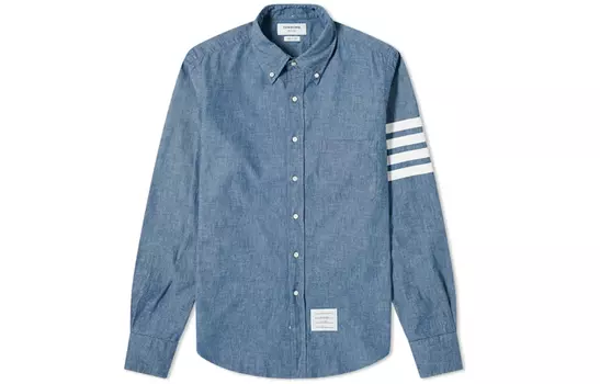 THOM BROWNE Мужская рубашка, Синий