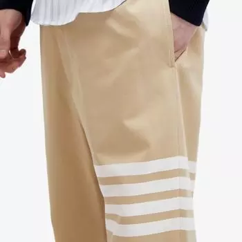 Thom Browne Неструктурированные брюки с прорезными карманами и 4 перемычками