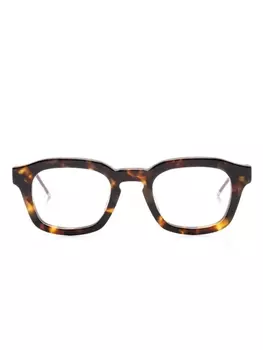 Thom Browne очки трапециевидной формы, коричневый