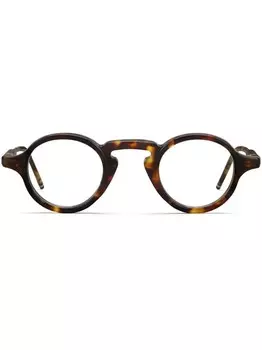Thom Browne очки в круглой оправе черепахового цвета, коричневый