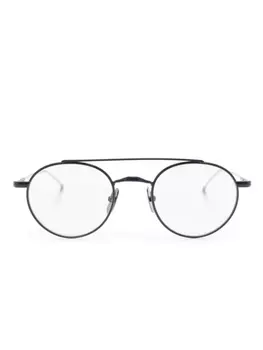 Thom Browne очки в круглой оправе, серебристый