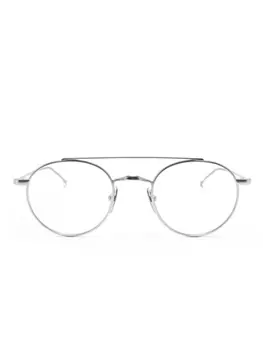 Thom Browne очки в круглой оправе, серебристый