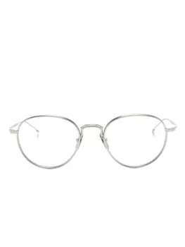 Thom Browne очки в круглой оправе, серебристый