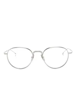 Thom Browne очки в круглой оправе, серебристый