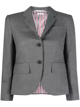 Thom Browne однобортный блейзер с заостренными лацканами, серый
