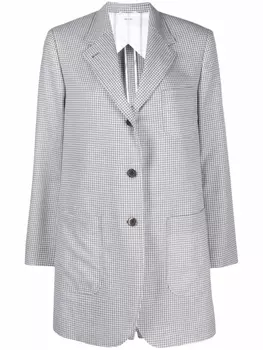 Thom Browne однобортный пиджак из шерсти, серый