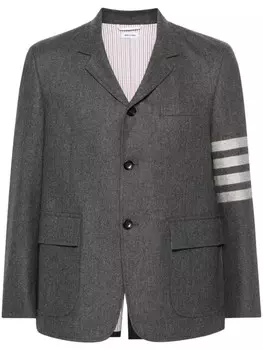 Thom Browne однобортный пиджак с полосками 4-Bar, серый