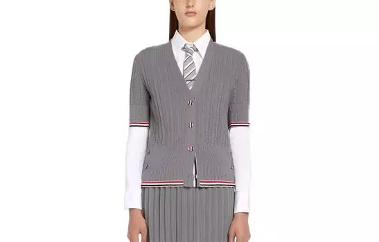 THOM BROWNE Осень-зима 21 Джемпер женский светло-серый