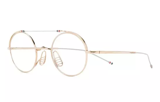 THOM BROWNE Овальные оправы для очков из сплава унисекс, золото