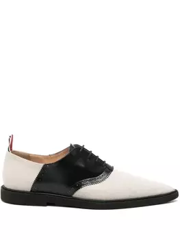 Thom Browne оксфорды в стиле колор-блок, нейтральный цвет