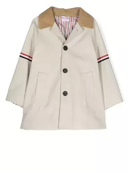 Thom Browne пальто на пуговицах, нейтральный цвет