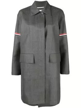 Thom Browne пальто с полосками RWB, серый