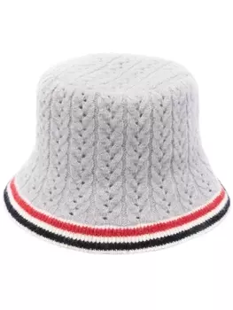 Thom Browne панама фактурной вязки, серый