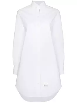 Thom Browne платье-рубашка мини с полосками RWB, белый