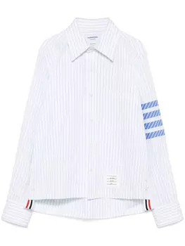 Thom Browne полосатая рубашка с полосками 4-Bar, белый