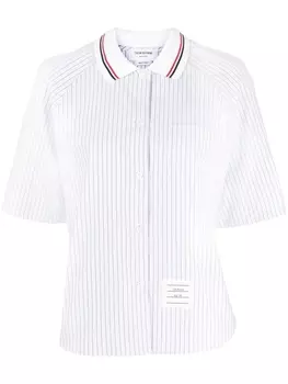 Thom Browne поплиновая рубашка в полоску, белый
