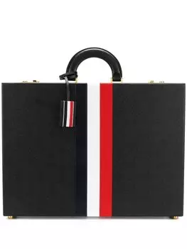 Thom Browne портфель с фирменными полосками, черный