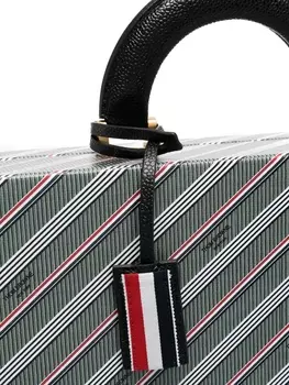 Thom Browne портфель с логотипом, серый