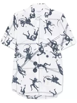 Thom Browne рубашка Illustration, белый