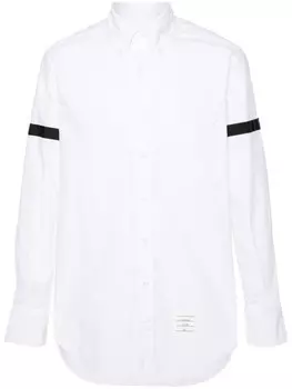 Thom Browne рубашка из парусины на пуговицах, белый