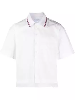 Thom Browne рубашка из сирсакера с короткими рукавами, белый