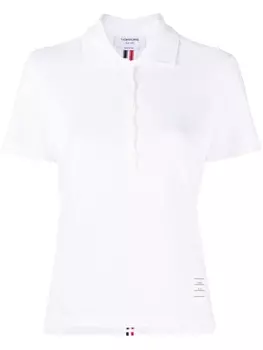 Thom Browne рубашка поло с полосками RWB, белый