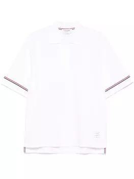 Thom Browne рубашка поло с полосками RWB, белый
