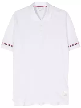 Thom Browne рубашка поло тонкой вязки, белый