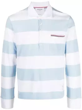Thom Browne рубашка поло в полоску, синий
