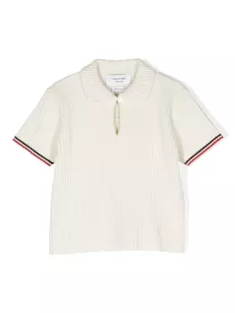 Thom Browne рубашка поло в рубчик, нейтральный цвет