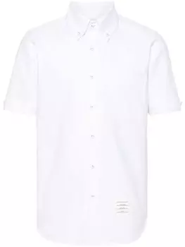 Thom Browne рубашка с нашивкой-логотипом, белый