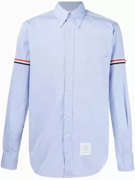 Thom Browne рубашка с полосками на рукавах, синий