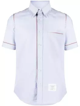 Thom Browne рубашка с полосками RWB, синий