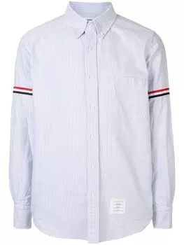 Thom Browne рубашка с полосками RWB, синий