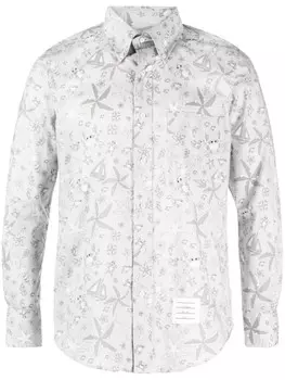 Thom Browne рубашка с принтом, серый
