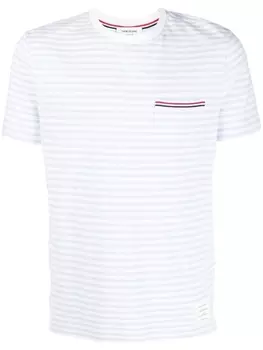 Thom Browne рубашка в полоску, синий