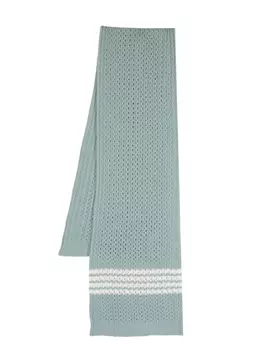 Thom Browne шарф Lobster с полосками 4-Bar, серый