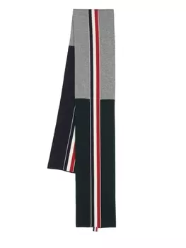 Thom Browne шарф с контрастными полосками, синий
