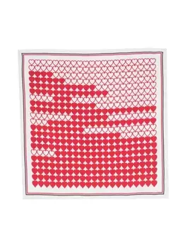 Thom Browne шелковый платок с принтом, белый