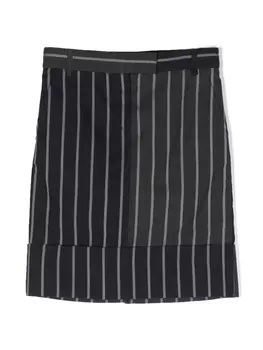 Thom Browne шерстяная юбка в полоску, синий