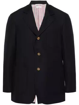 Thom Browne шерстяной однобортный пиджак, синий
