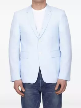 Thom Browne шерстяной однобортный пиджак, синий