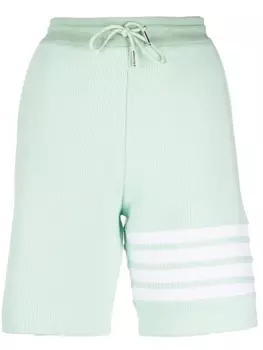 Thom Browne шорты с полосками 4-Bar, зеленый