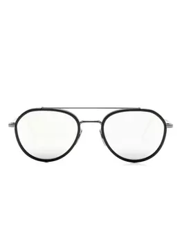 Thom Browne солнцезащитные очки-пилоты, черный