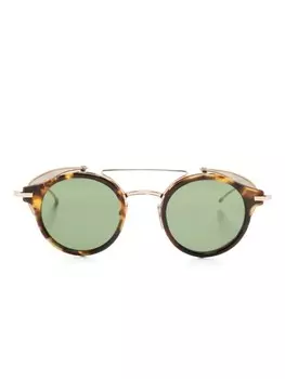 Thom Browne солнцезащитные очки-пилоты, коричневый