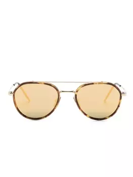 Thom Browne солнцезащитные очки-пилоты, золотистый