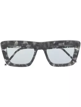 Thom Browne солнцезащитные очки трапециевидной формы, серый