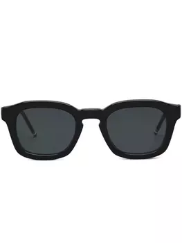 Thom Browne солнцезащитные очки в круглой оправе, черный