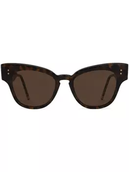 Thom Browne солнцезащитные очки в оправе 'кошачий глаз', коричневый