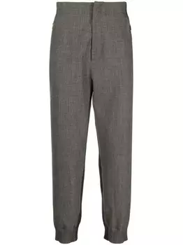 Thom Browne спортивные брюки из вирджинской шерсти, серый